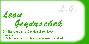 leon geyduschek business card